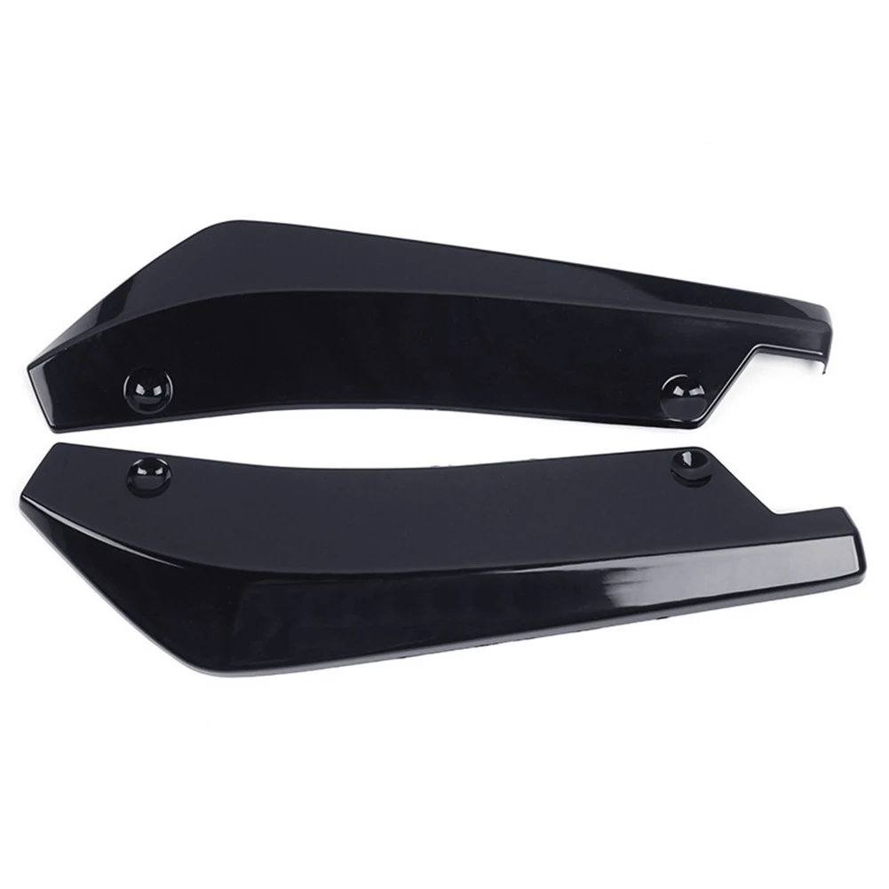 2Pcs Rear Bumper Lip Wrap Angle Splitter Spoiler Diffuser Canard Fit For BMW E90 E92 F30 F31 F32 F33 F22 F10 F01Glossy Black