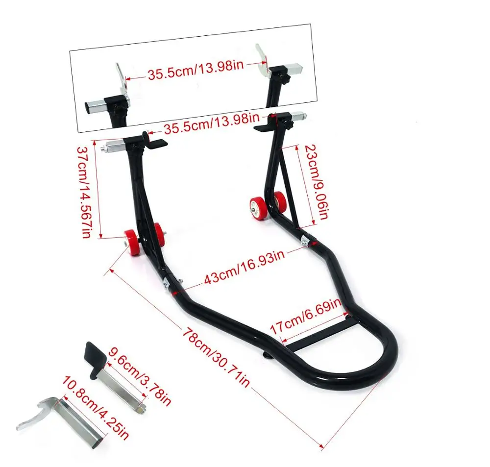 Motorcycle Stands Full Set Front Rear Wheel Support Frame Tire Repair Tools For Wheel Repairing Motorbike Stands Swingarm Lift