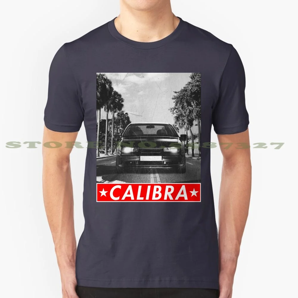 Calibra & Quot ; Redstriped & Quot ; 100% Cotton T-Shirt Calibration Enthusiast Tuning Lover Opel Vauxhall Opc