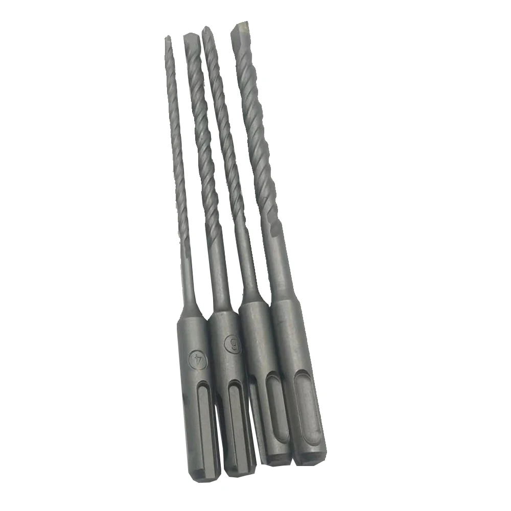 4-12มม.Dril เจาะคอนกรีต Bit คู่ SDS Plus สล็อต Masonry Hammer เครื่องมือความเร็วสูงสีขาวเหล็ก