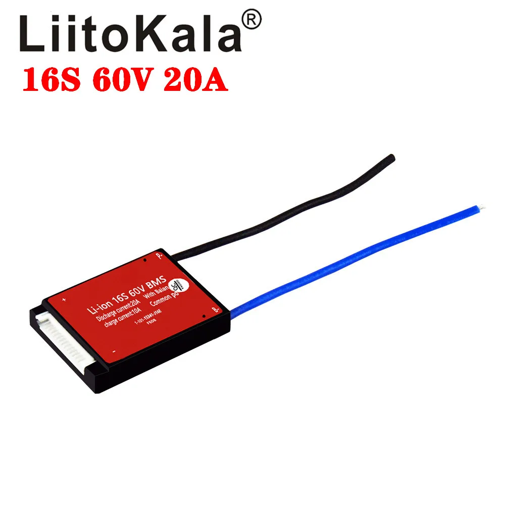 LiitoKala 10S 13S 16S 20S BMS 20A 36V 48V 60V 72V PCM PCB for 3.7V lithium ion battery pack 18650 NMC E-bicycle Scooter NTC