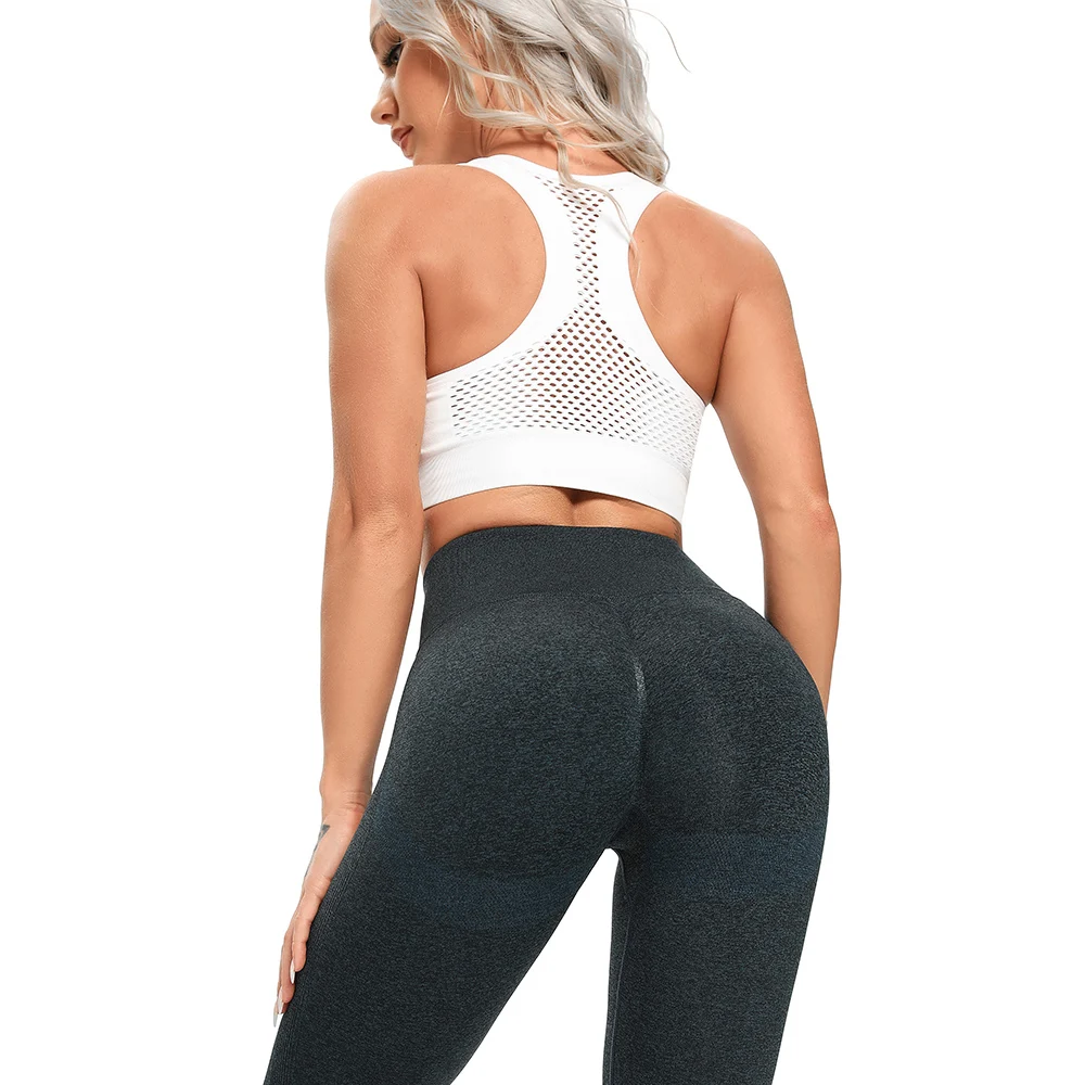 CROSS1946-Control Calças de Yoga de Cintura Alta para Mulheres, Sem Costura, Sorriso Contorno, Leggings Workout Gym, Controle De Barriga, Calças