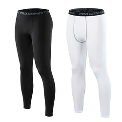 Compression pants men tight leggings thin elastic bottom Sports solid color underpants Fitness Soft Trousers