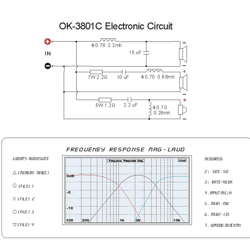 HIFIDIY LIVE OK-3801C 3 Way 3 speaker Unit (tweeter + mid +bass )HiFi Home Speakers audio  Frequency Divider Crossover Filters