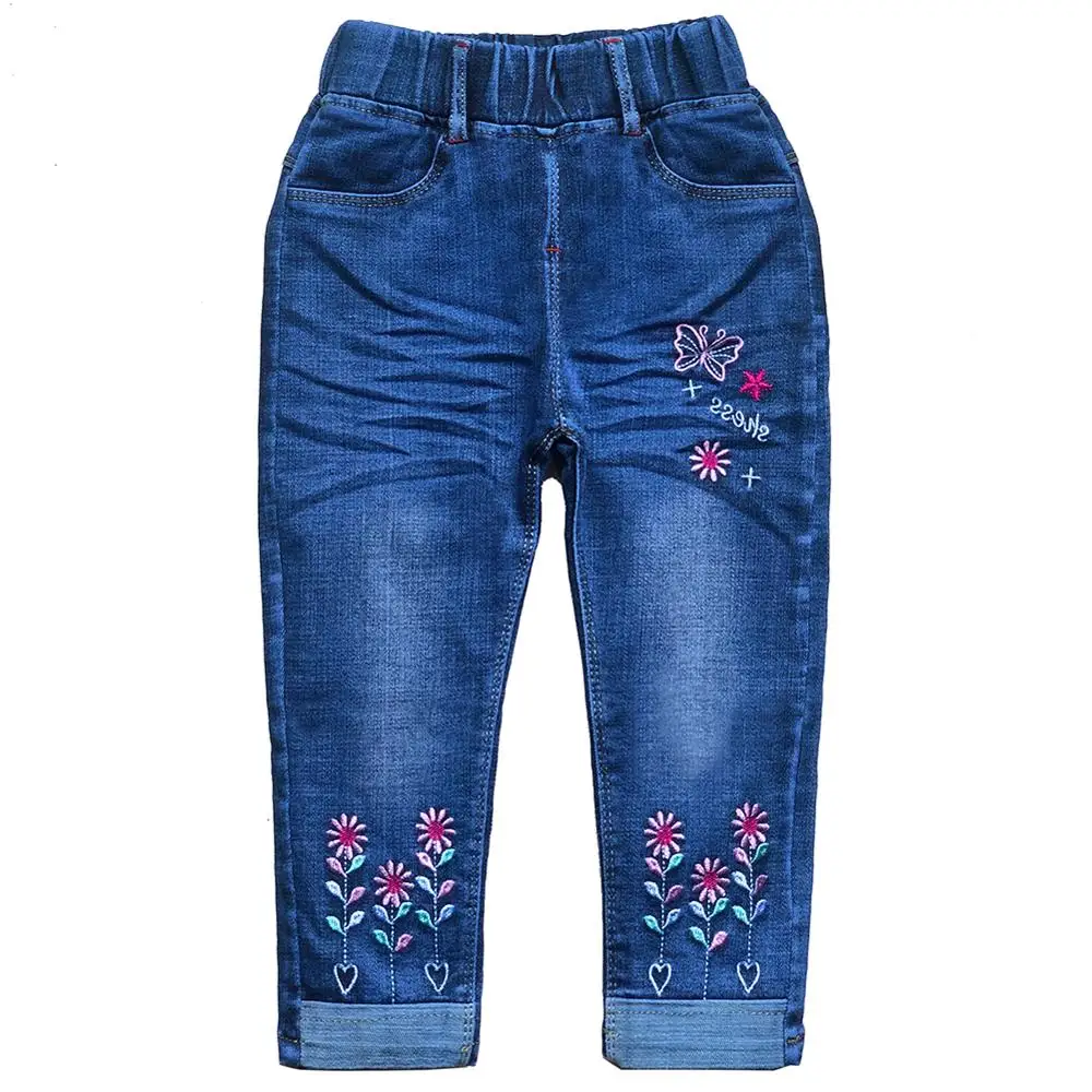 1-12Years Spring Autumn Little Girls Jeans Denim Pants Trousers for Girl