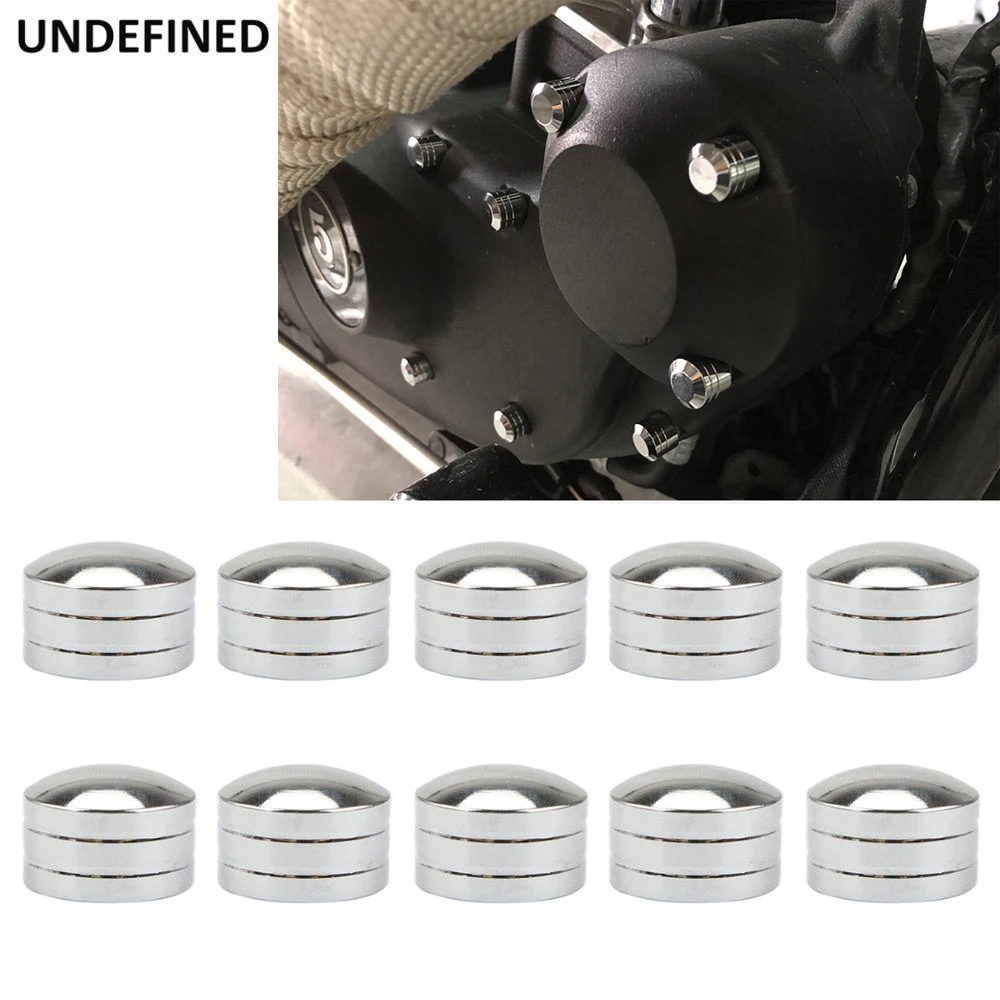 10pcs Motorcycle Twin Cam Bolt Head Cap Schrauben Topper Cover CNC Aluminum For Harley  Sportster Dyna Softail Touring Road King