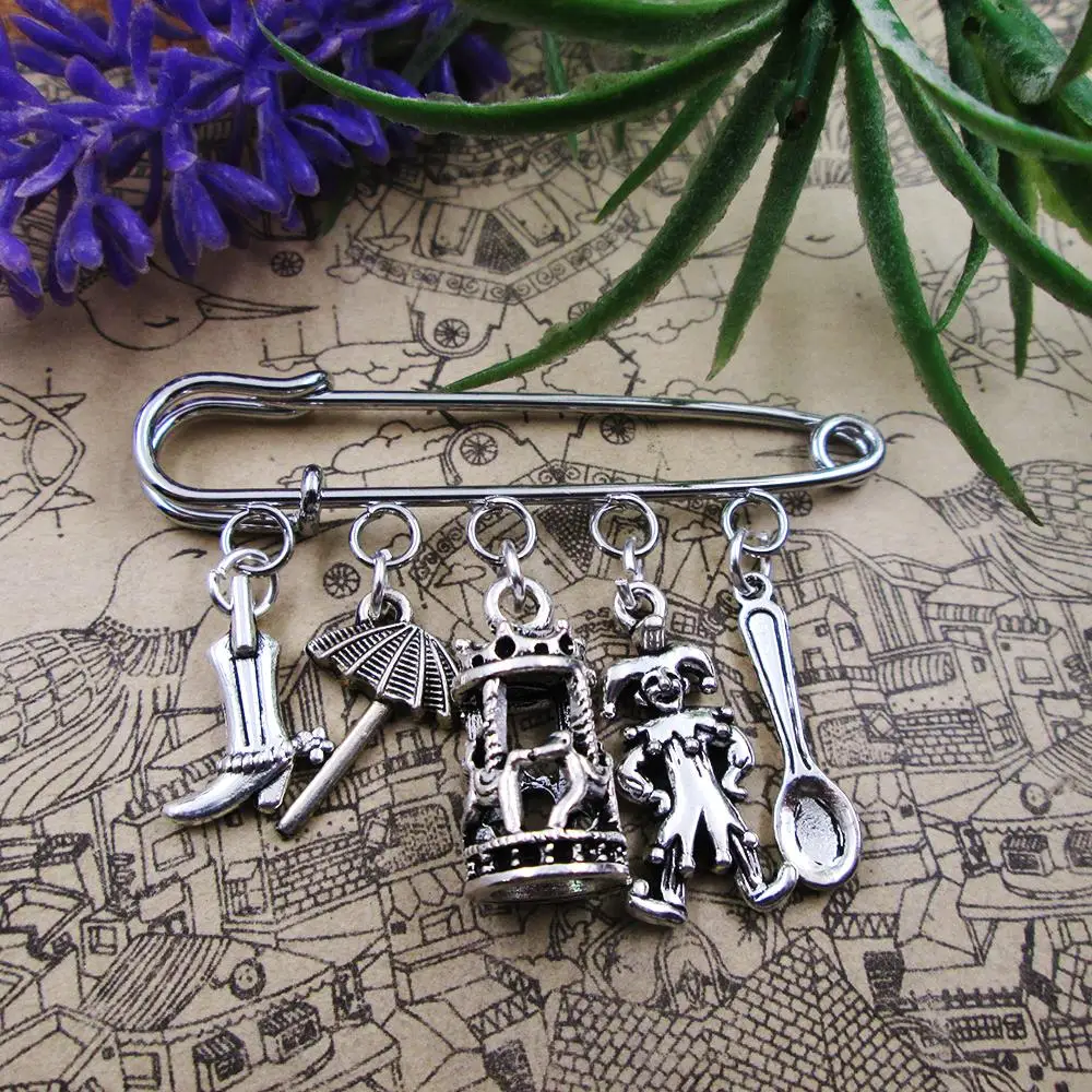 Mary Poppins kilt pin brooch enjoy the life charm brooch mother\'s day present friend birthday gift