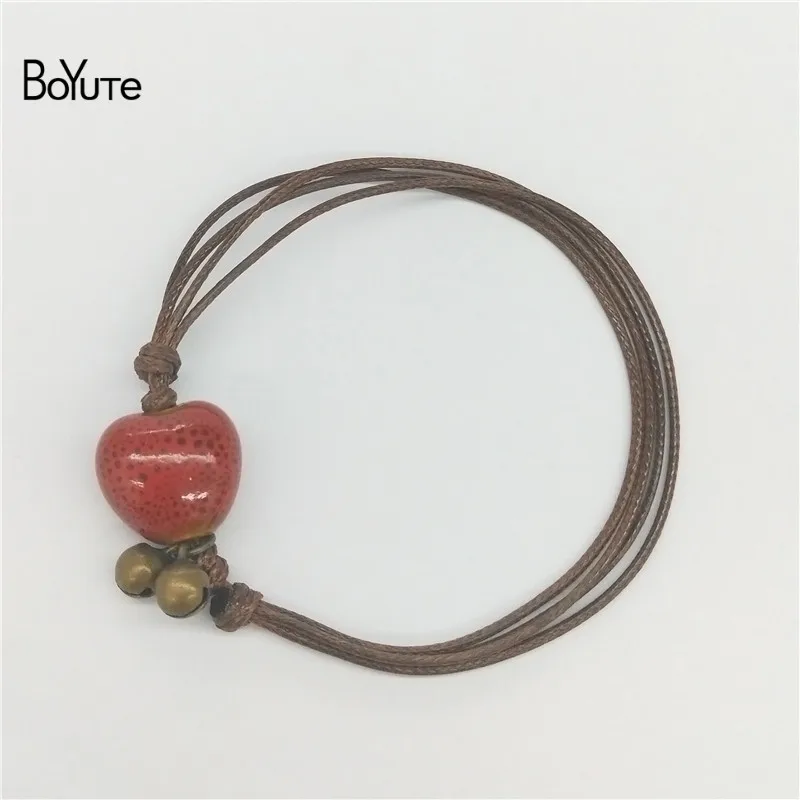 BoYuTe Wholesale (10 Pieces/Lot) Creative Bracelet Hand Made Knitted Ceramic Bead Anklet Bracelet