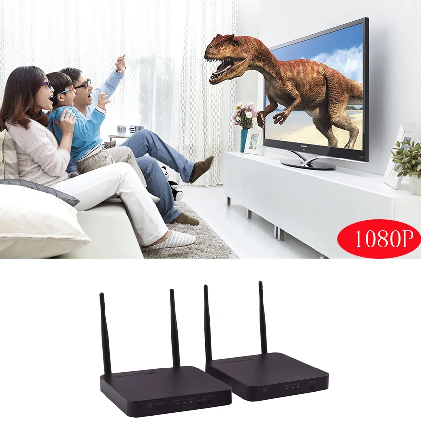 5GHz transmisja bezprzewodowa przedłużacz HDMI nadajnik-odbiornik konwerter wideo 100M 200M bezprzewodowy Wifi HDMI nadawca DVD PC do telewizora
