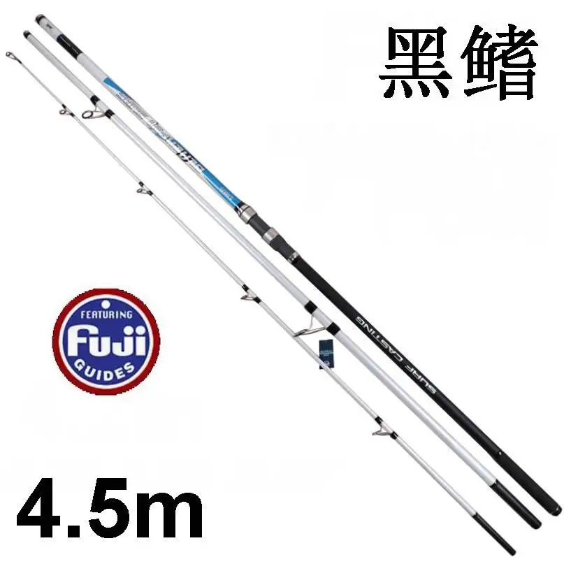 

ZZ06 4.5M Fuji 580g KW or 590g CR Rings Carbon Fiber Surfcasting Surf Casting Rod Tip Dia 3.5mm-23.5mm Bait 100-250g Sunboen