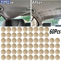 60 Pcs Diy Roof Lining Repair Kit Fix Sagging Headliner Pin Buckle Screw No Glue For Truck/Car/Van Screw Liner Ceiling Repair