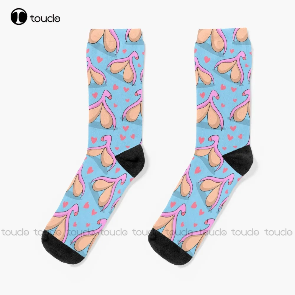 Clitoris Print Socks Soccer Socks Women Personalized Custom Unisex Adult Teen Youth Socks 360° Digital Print Hd High Quality