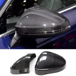 Substituição Estilo Real Carbon Fiber Car Wing Mirror Capas, Tampa de Vista Traseira, Estilo do carro, Audi A4 S4 RS4 B9 A5 S5 RS5