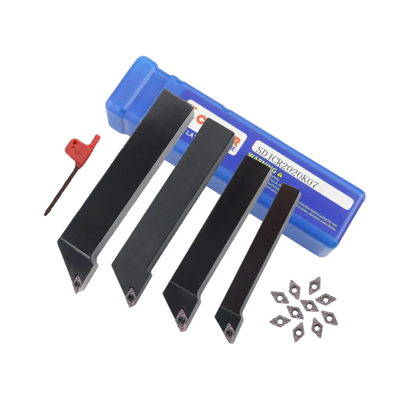 1pc SDJCR1212H07 SDJCR1616H07 SDJCR2525M07 External Turning Tool Holder DCMT07 Carbide Inserts Lathe Bar Cutting Tools Set