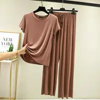 Summer 2025 New Modal Pajama Sets Women Lounge Cute Sleepwear Short Sleeve Casual Nightwear Large Size M-XXL Female Pijamas - Image 5
