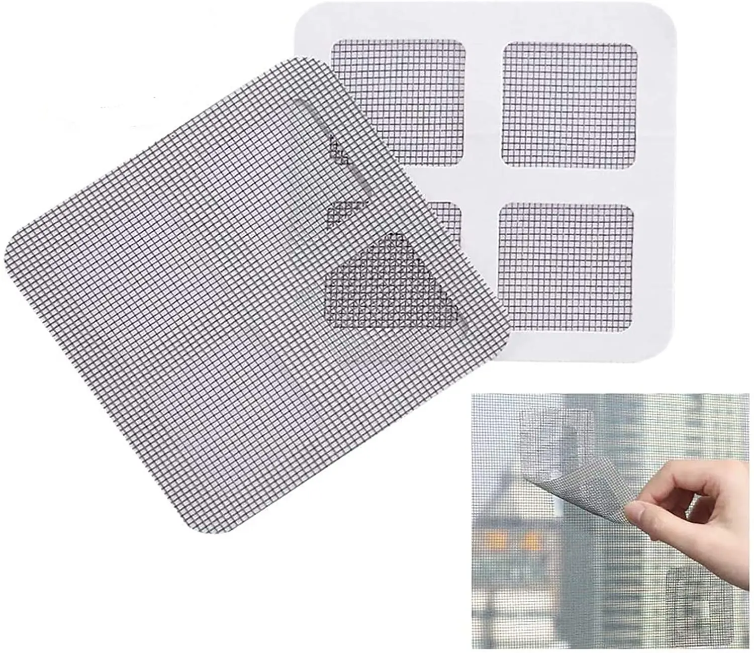 1 Set Window Mosquito Screen Patch Door Mosquito Net Repair Tape Window Screen Mesh Kit Sticker