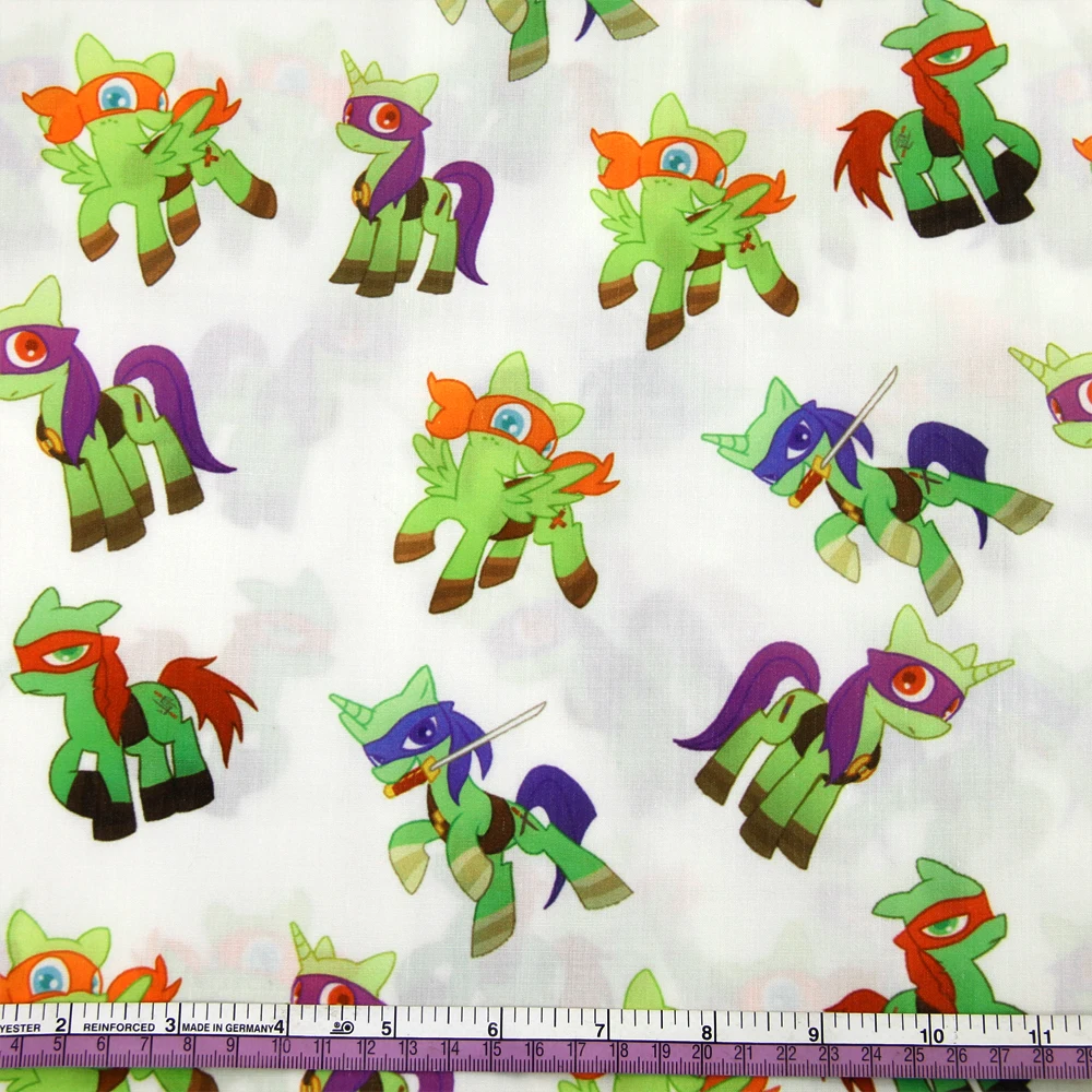 50*145cm Cartoon Horse Polyester Cotton Fabric for Tissue Sewing Quilting Fabrics Needlework Material DIY Handmade,c20927