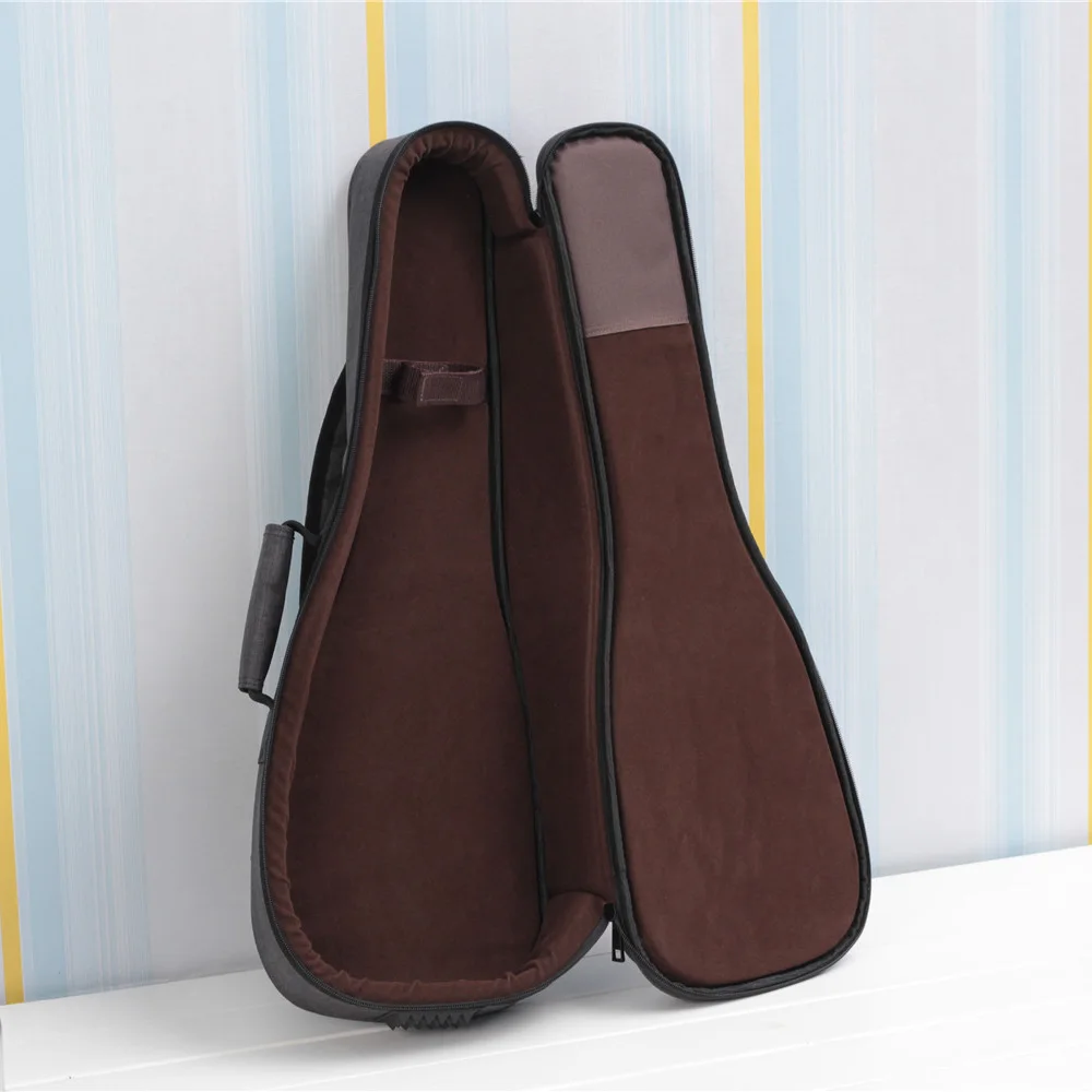 21 23 24 26 Inch Guitar Case Double Strap Padded Ukulele Bags Coffee Gray Nylon Ukulele Storage Guitar Carry Backpack XA130M