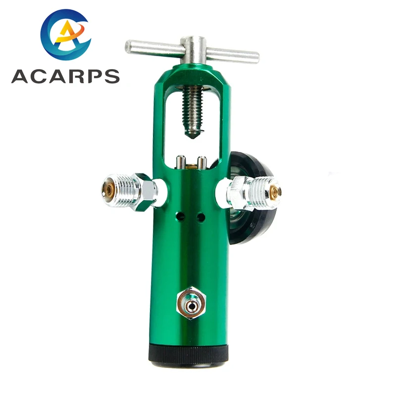 Lightweight aluminum body and anodized in any color with 2 check valves CGA870 Pin-index Yoke oxygen regulator