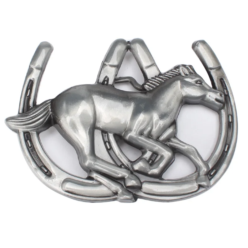 

Men's Boutique Metal Belt Buckle Equestrian Belt Buckle Horse Series Smooth Buckle Suitable for Selts with a Width of 3.8-4cm