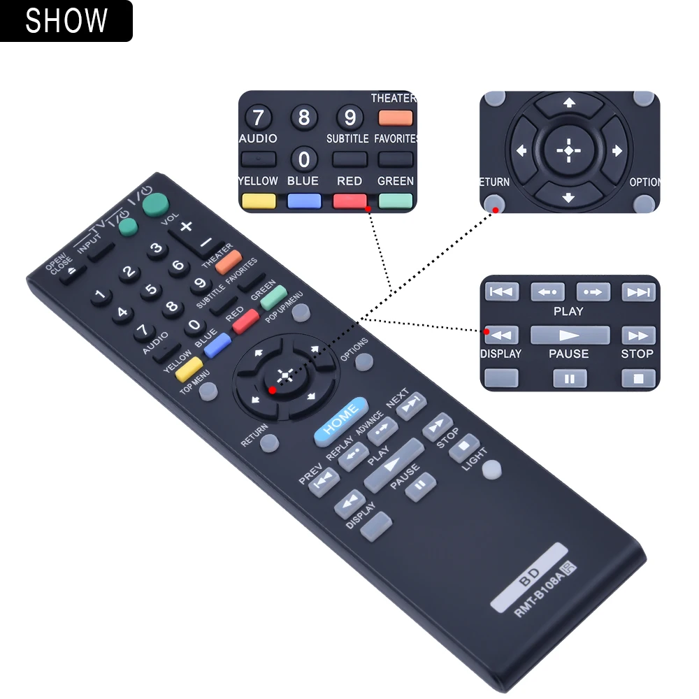 Подходит для Sony Blu-Ray DVD с дистанционным управлением