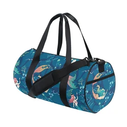 Sac De Sport en forme De sirène pour hommes et femmes, à bandoulière, rangement De chaussures, méduse, corail, Fitness, Yoga