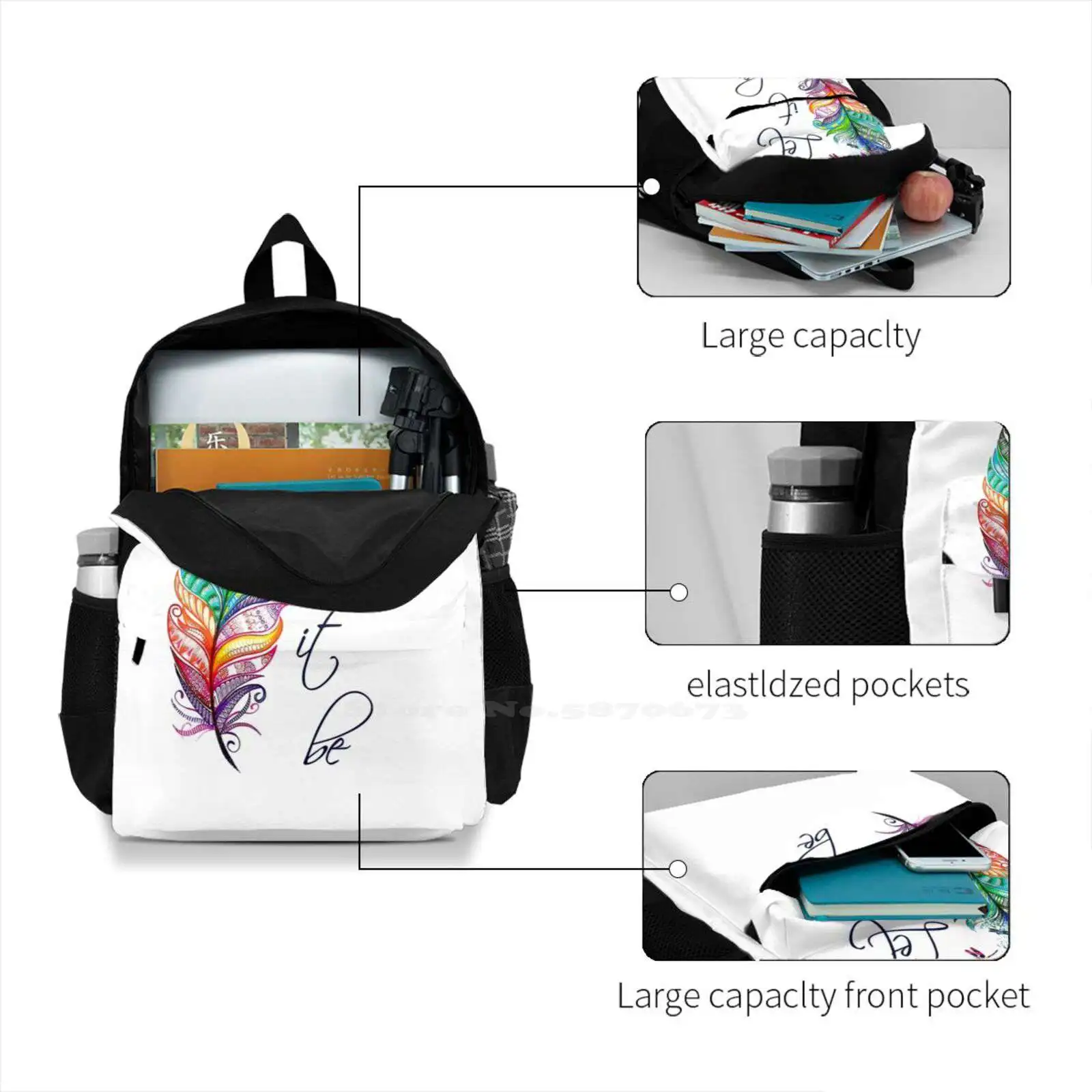 Dragonflies Graphic 3d Print Design Backpack Casual Bag Dragonflies Graphic