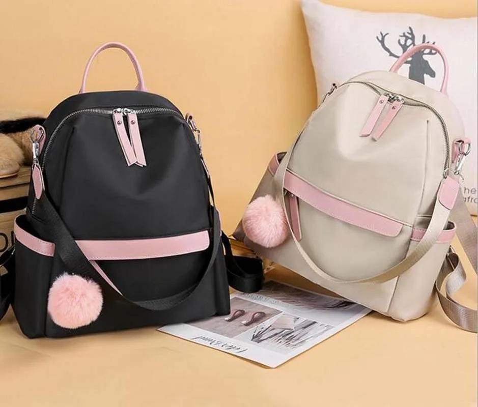 

Wholesale 2025 New Fashion New Women's Zipper Nylon Waterproof Backpack High Capacity Shoulder Bags Casual Travel Bag Handbag