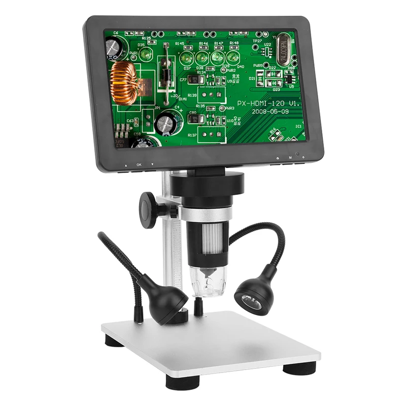 Soporte profesional de aleación de aluminio, accesorio de elevación con luz LED para microscopio Digital, microscopios USB