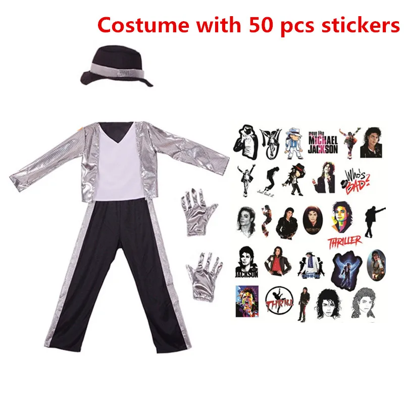 Compleanno carnevale Michael Jackson Costume Cosplay bambini ragazzo Superstar cantante Dance Party Dress