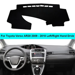 2 Layer Car Dashboard Cover Carpet For Toyota Verso AR20 2009 -2013 2014 2015 2016 2017 2018 LHD RHD Dash Mat  Cushion Anti-sun