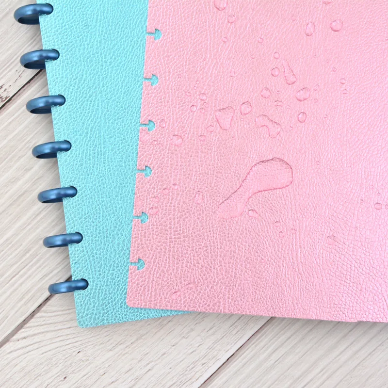 Copertura per Notebook con foro a fungo copertura in PU Notebook A5 Notebook assemblaggio fai-da-te copertina per diario a fogli mobili copertina per diario