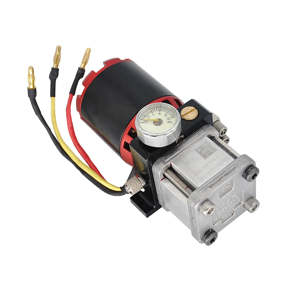 10MPa High Pressure Hydraulic Gear Italian Oil Pump With Connection Board and Regulating Valve For RC Hydraulic Excavator Parts