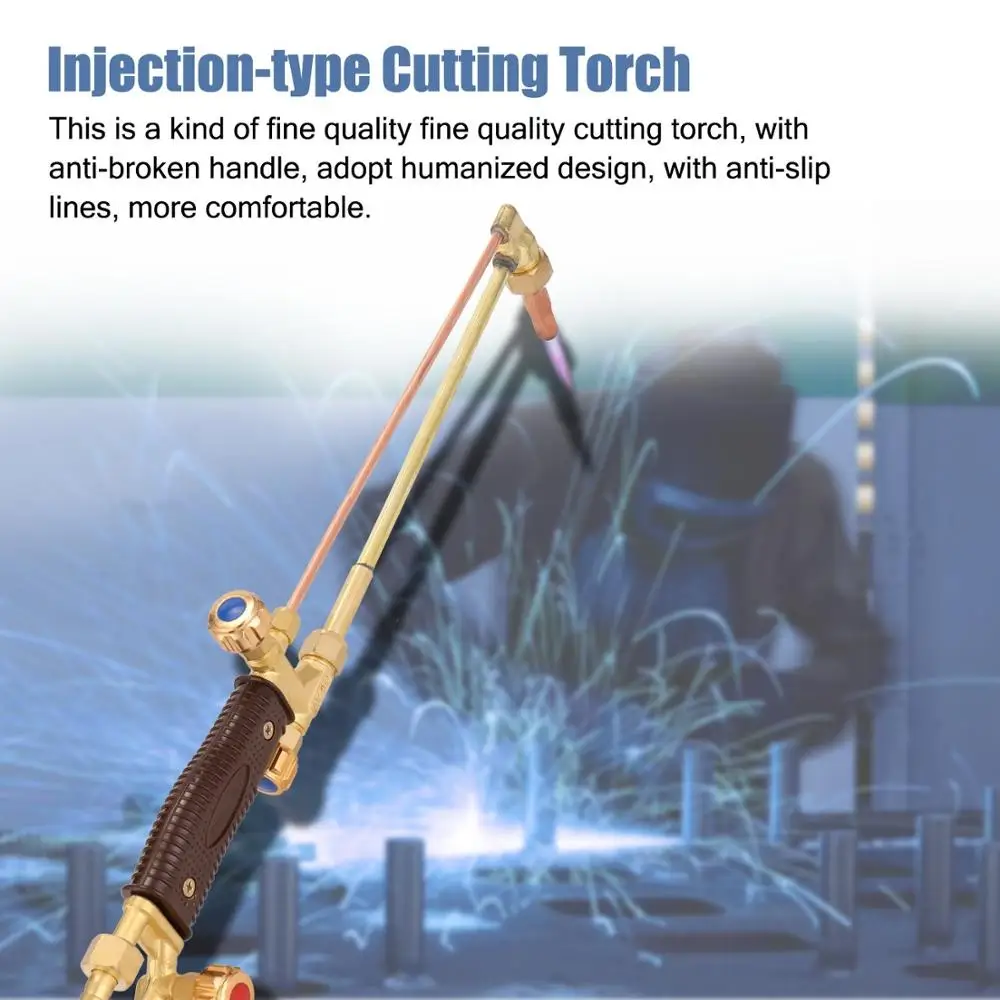 High Power Windproof Copper Hot Flame Adjustable Injection-type Cutting Torch with Standard Air Inlets