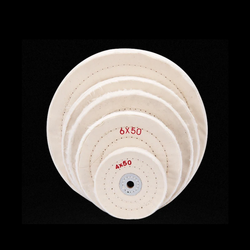 White 3/4/5/6\'\' Cloth Buffing Polishing Wheels Buffer Polish Grinder Pad Wood Metal Polishing Tool for Abrasive Tools
