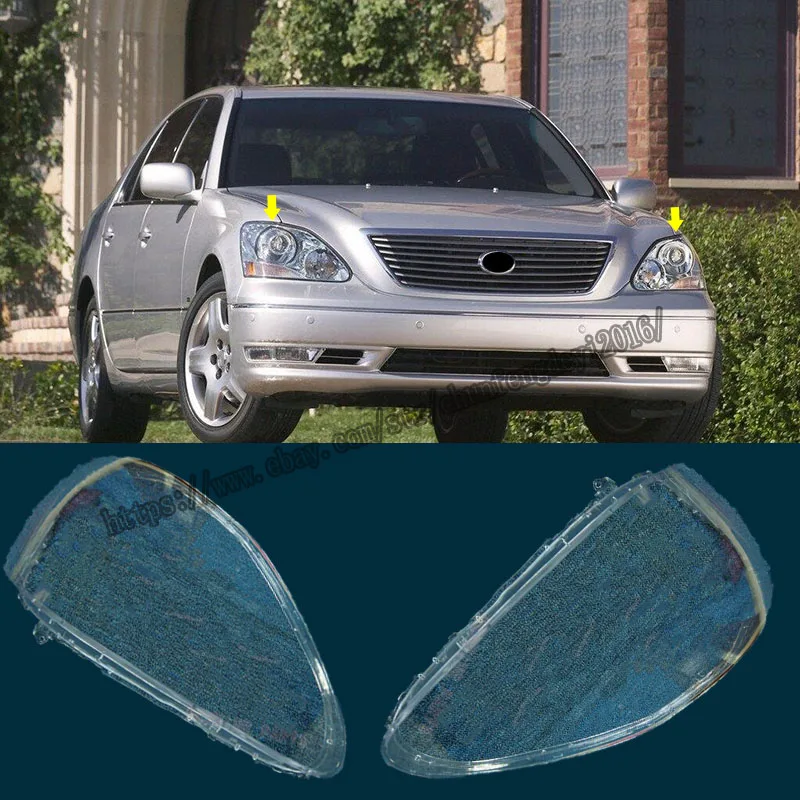 

For Lexus LS430 2004-2005 Headlight Headlamp Lens Cover Right&Left 2pcs high quality Car modification