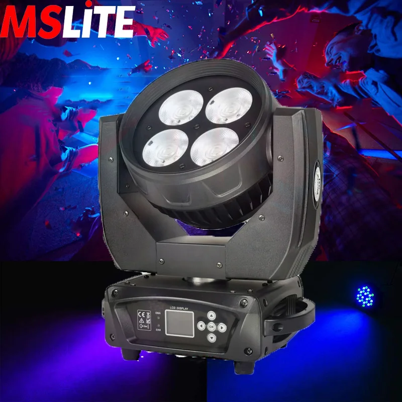 

4 x 60W 4IN1 Rgbw Led Stage Light Wash Moving Head