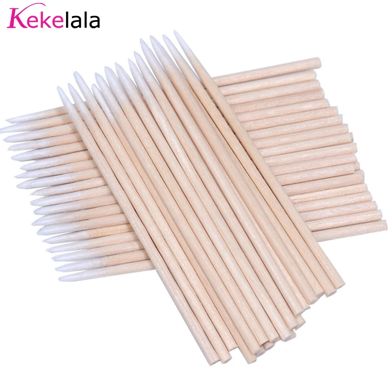 2000Pcs/Lot Mini White Cotton Swabs Double Soft Buds Makeup Applicators for Eyelash Extension Tatoo Eyebrow Micro Blade Brush