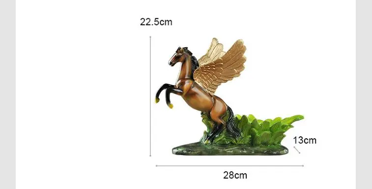 antique flying  horse art Model Pegasus Wine Rack artwork Rack party cabinet Sculpture Home Decoration Accessories A0529