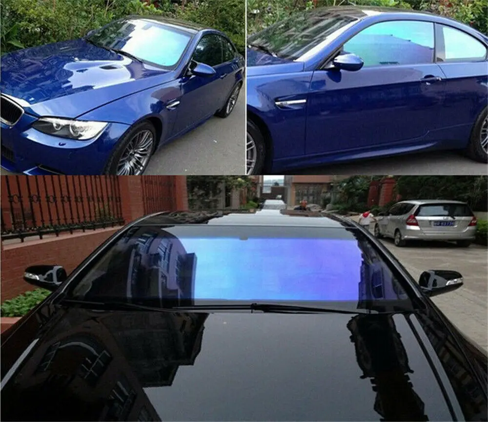 

Sunice 1080mm Width Car Chameleon Blue Window Tint Film 80%VLT Car Glass Decoration Solar Tint Self Adhesive Car Foils