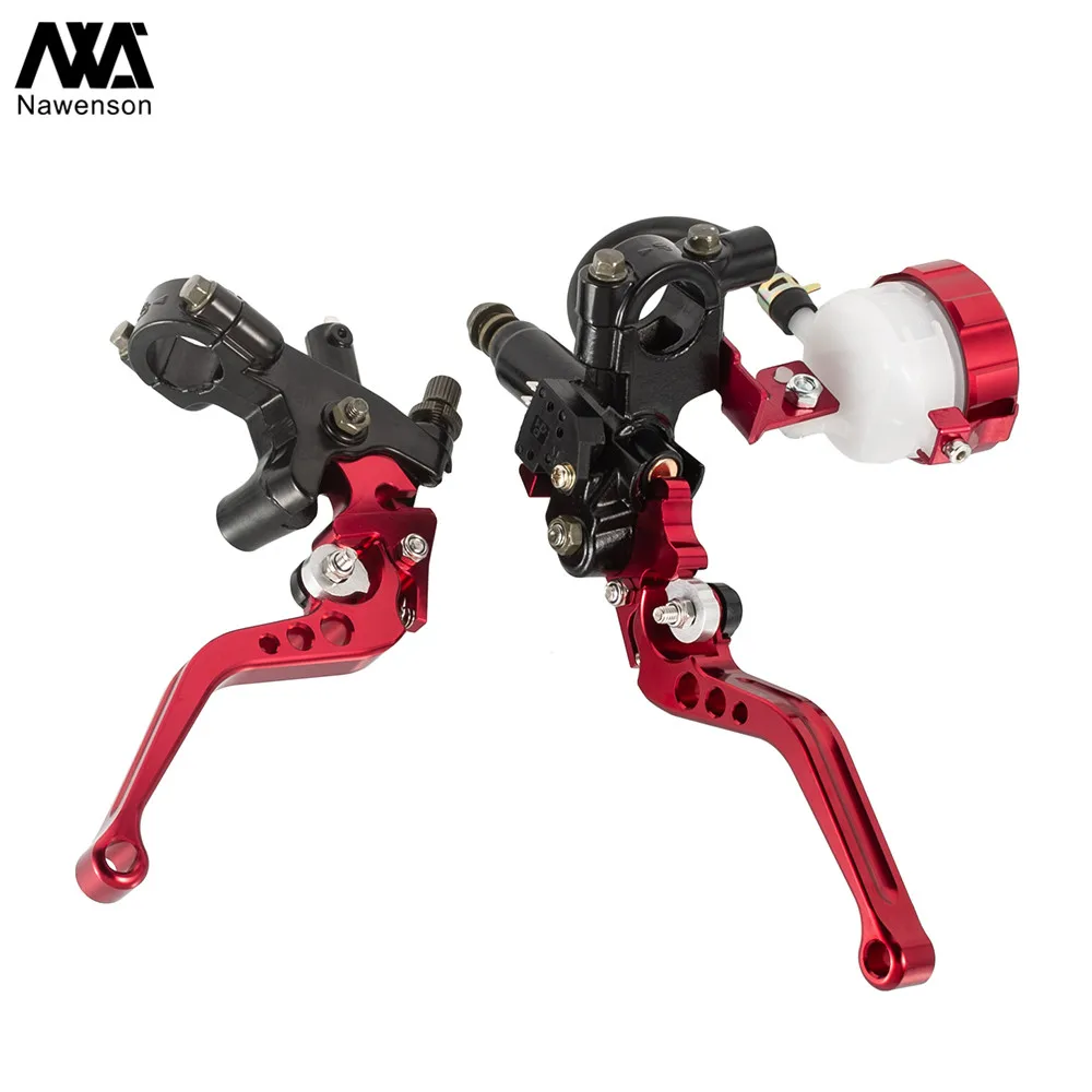 Brake Lever Cable Clutch Handle Hydraulic Cylinder Master Reservoir Brake Clutch Lever Set for 250CC to 500CC Motorcyle