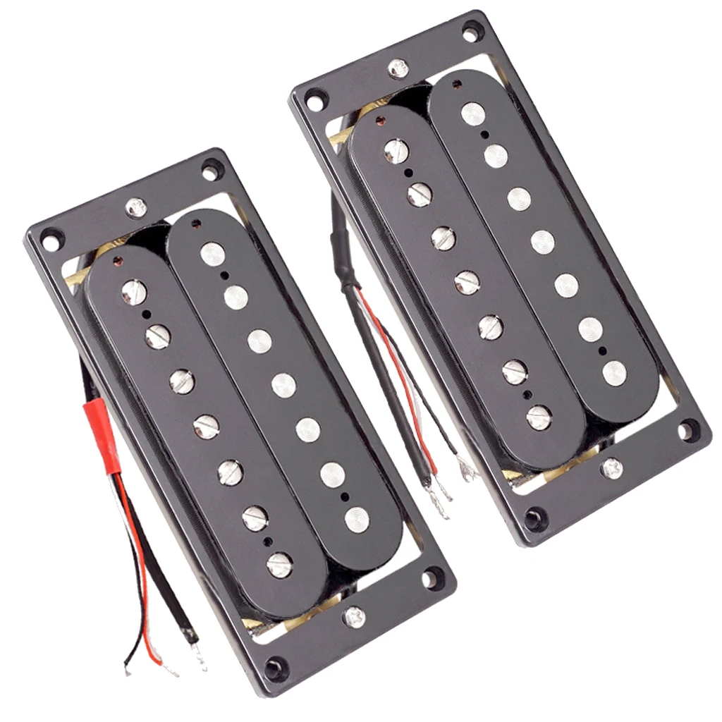 2 Pieces Wired 7 String Guitar Humbucker Pickups 58/62 with Mounting Screws Musical Instrument Accessory