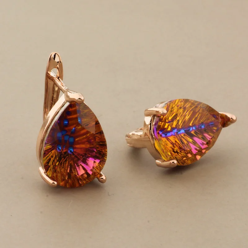 New Drop Earrings For Women 2022 Korean Style Water Natural Zircon Party Fashion Jewelry Dangle Earrings For Girl