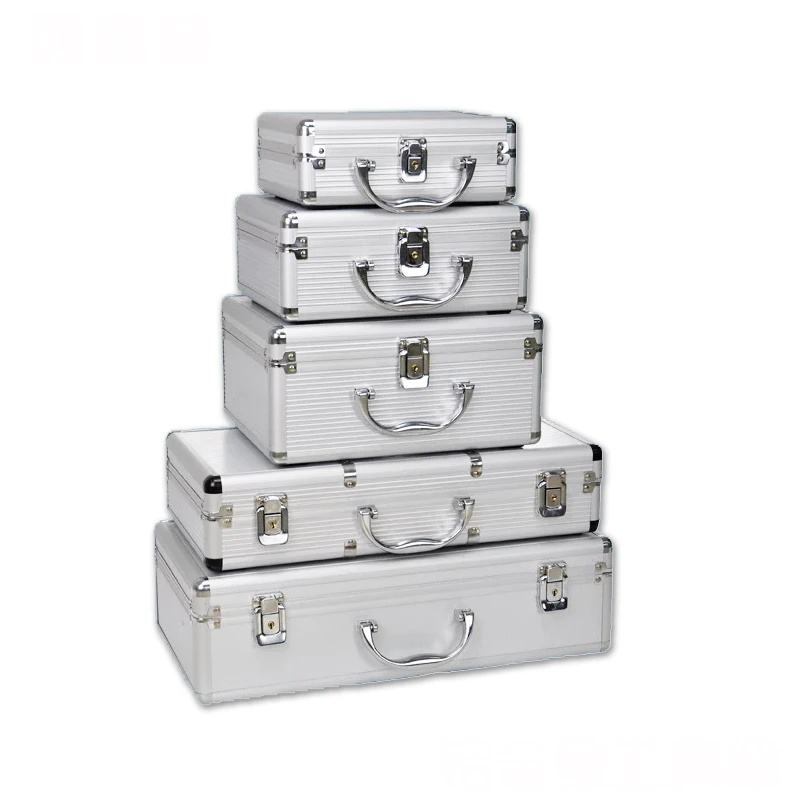 220*170*85mm Portable Aluminum Tool Box Instrument Case Medicine Equipment Part Toolcase Cosmetic Box   Packaging