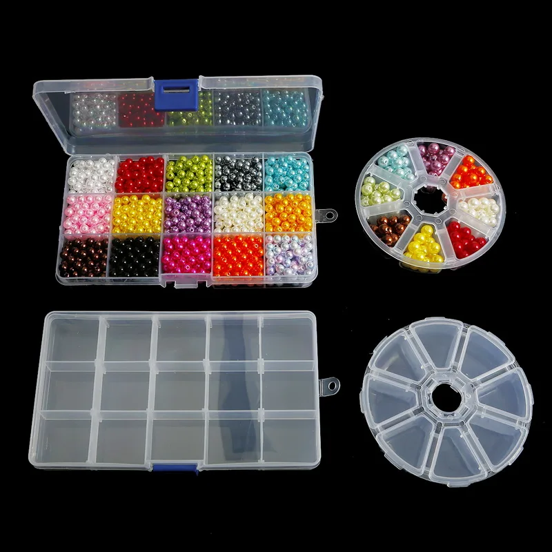 19 Style Plastic Storage Jewelry Box Compartment Adjustable Container for Beads earring box for jewelry rectangle Box Case