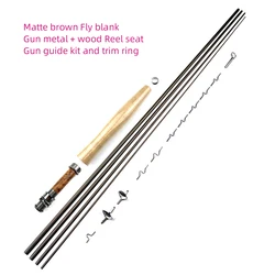 NooNRoo IM12 9'0 Carbon fly fishing rod 4 sections in the trout fish Bulk assembly kit Super Light Fast Action Fishing Rod