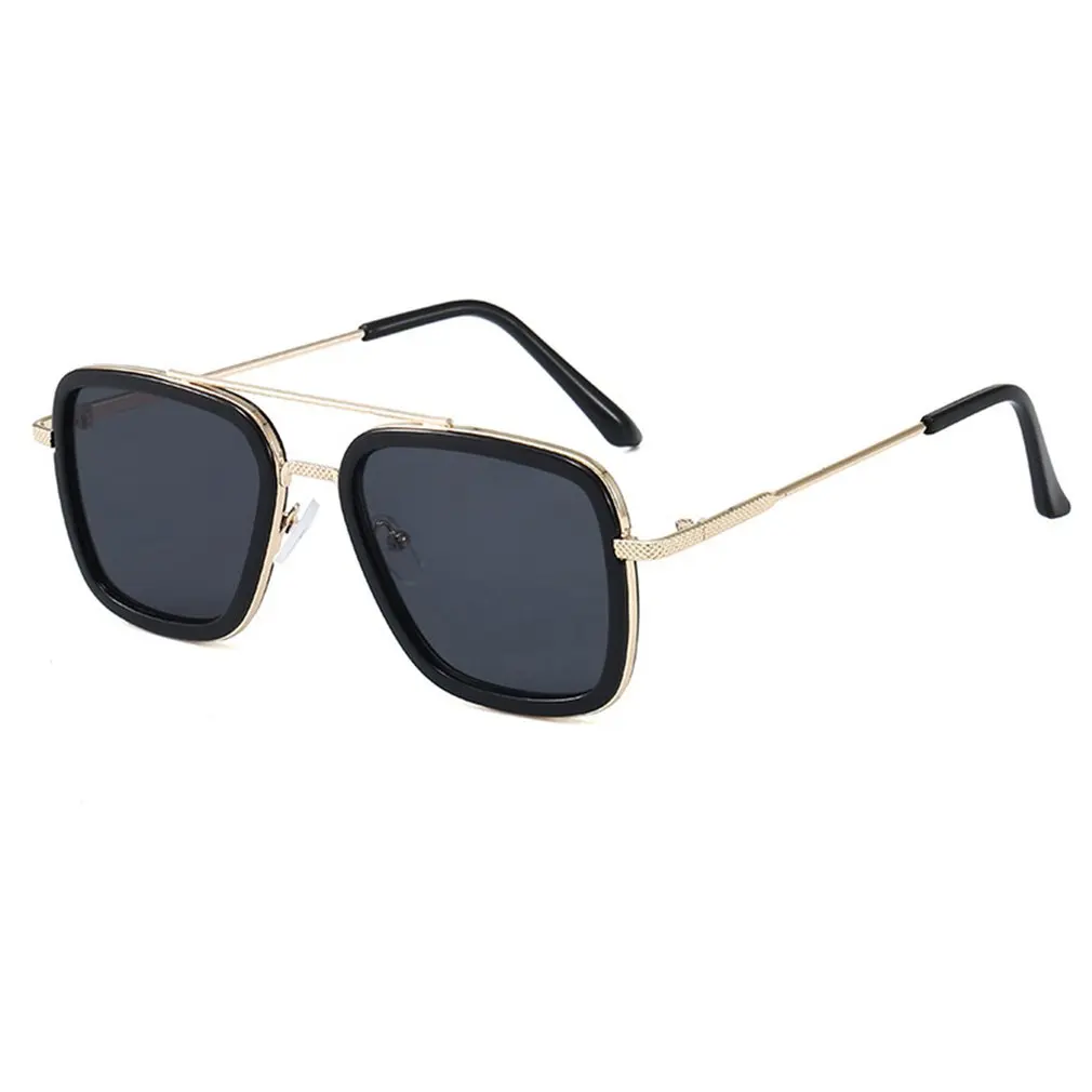 Men Sunglases Hexagon Sun glasses NEW Women Metal Frame Fishing Glasses Gold tea Eyewear lentes de sol hombre okulary UV400