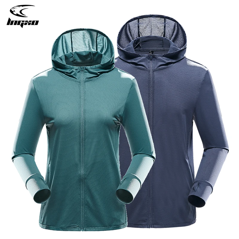 

LNGXO Hiking Summer Jacket Men Women Camping Trekking Fishing Sun Protective Clothes Outdoor Sport Windbreaker Anti UV Coats