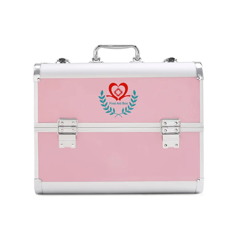 

Portable Medicine Chest Home First Aid Kit Outpatient Organizer Multi-layer Medical Box Aluminum Storage Box WJ604