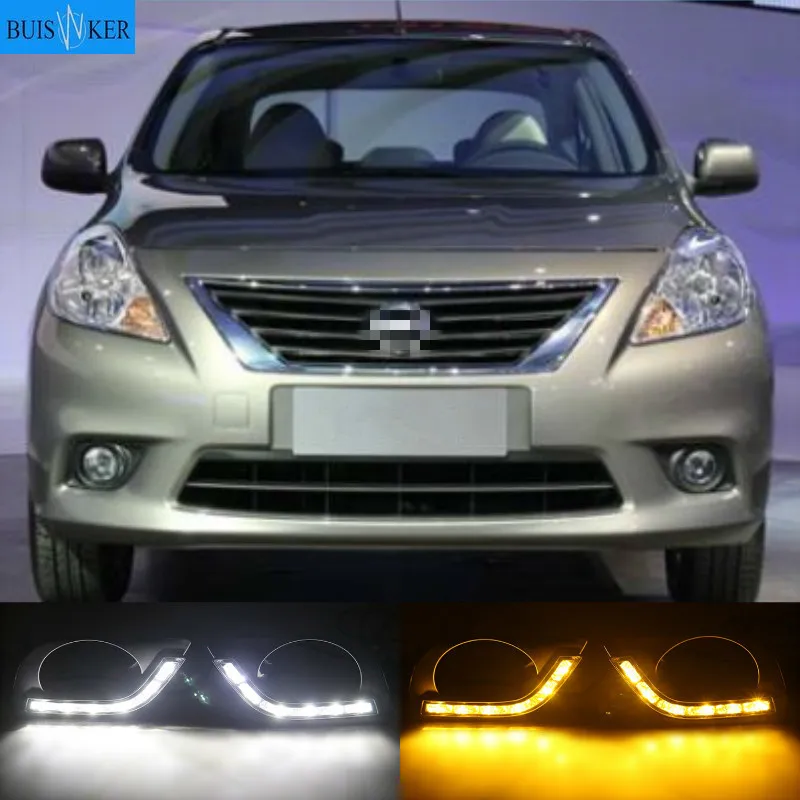 

For Nissan Almera Latio Sunny Versa 2011 2012 2013 LED DRL Daytime Running Lights Daylight Fog Head Lamp